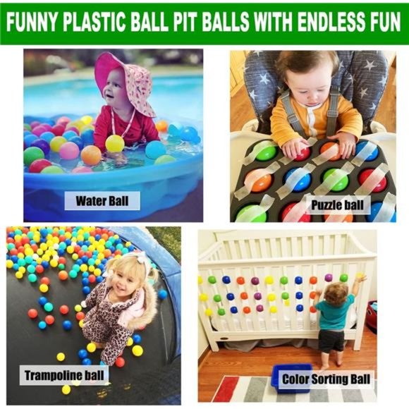 Soft Plastic Ball Pit Balls, Plastic Toy Balls for Kids, Ideal Gift for Baby - Picture 4 of 6